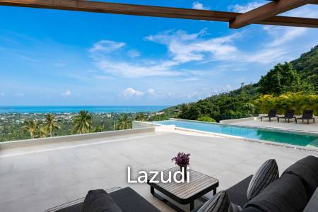 Stunning panoramic seaview luxury villa 4 bedrooms plus maid and gym room on Chaweng Hill (Ready to move in)