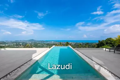 Stunning panoramic seaview luxury villa 4 bedrooms plus maid and gym room on Chaweng Hill (Ready to move in)