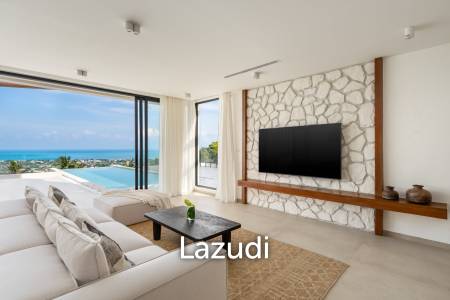 Stunning panoramic seaview luxury villa 4 bedrooms plus maid and gym room on Chaweng Hill (Ready to move in)