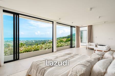 Stunning panoramic seaview luxury villa 4 bedrooms plus maid and gym room on Chaweng Hill (Ready to move in)