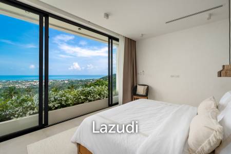Stunning panoramic seaview luxury villa 4 bedrooms plus maid and gym room on Chaweng Hill (Ready to move in)