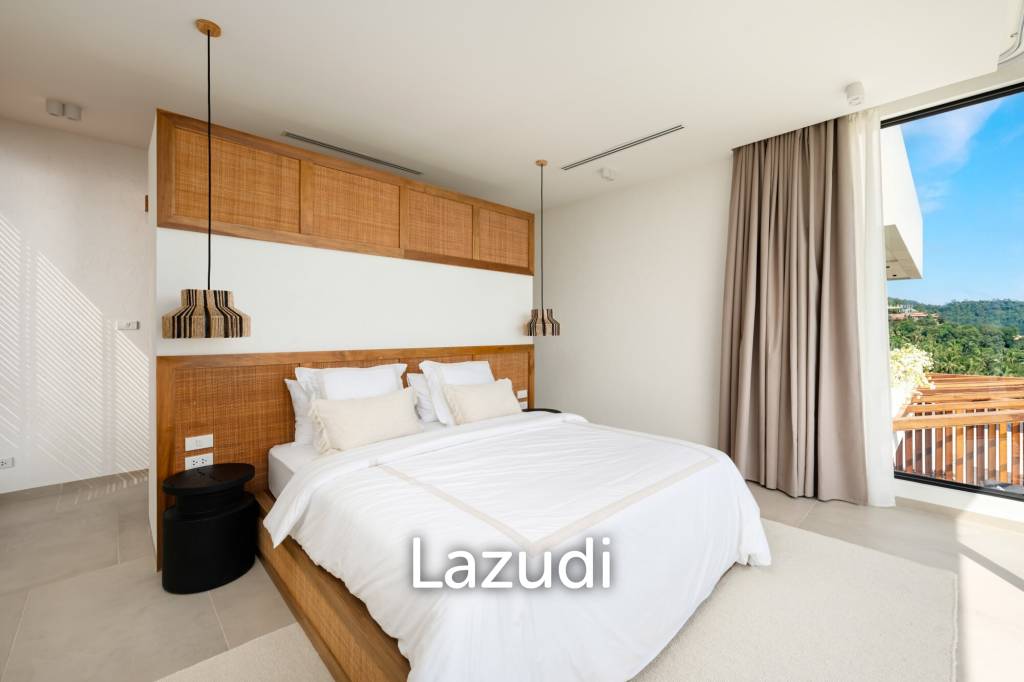 Stunning panoramic seaview luxury villa 4 bedrooms plus maid and gym room on Chaweng Hill (Ready to move in)