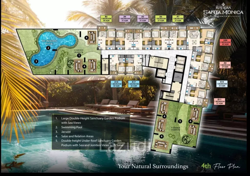 The Riviera Santa Monica 58 Sqm 2 Bed 2 Bath