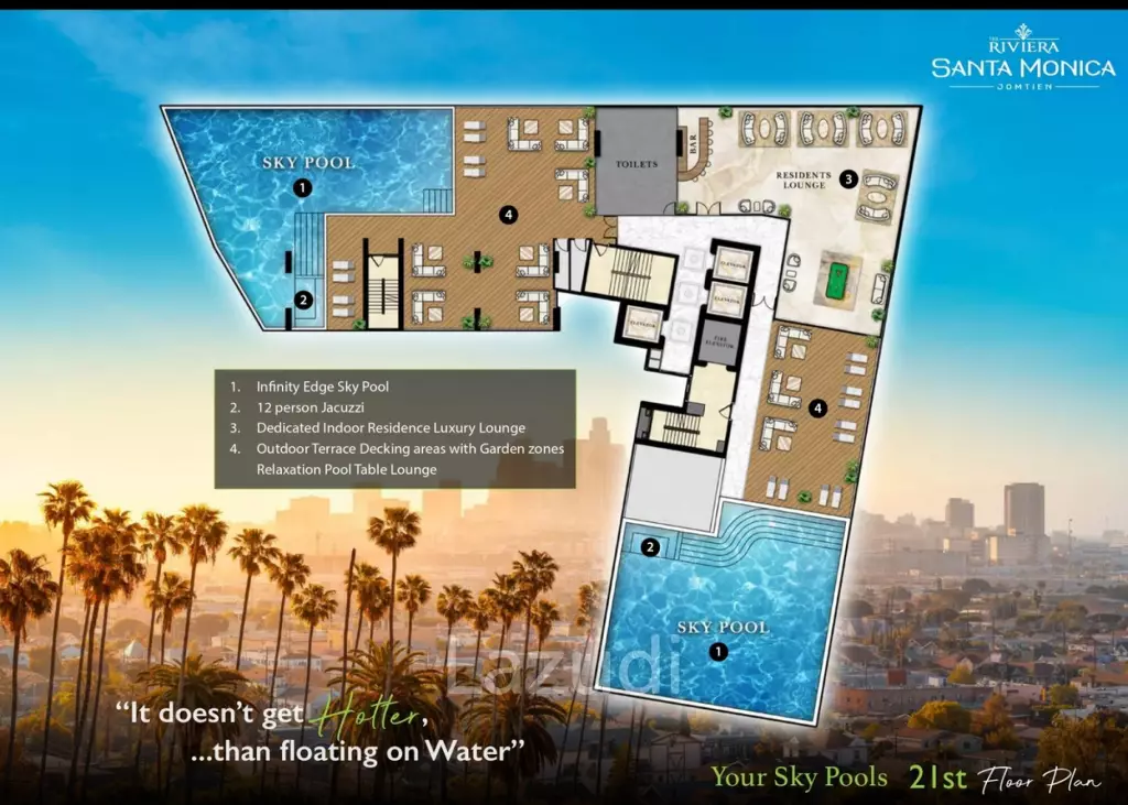 The Riviera Santa Monica 59 Sqm 2 Bed 2 Bath