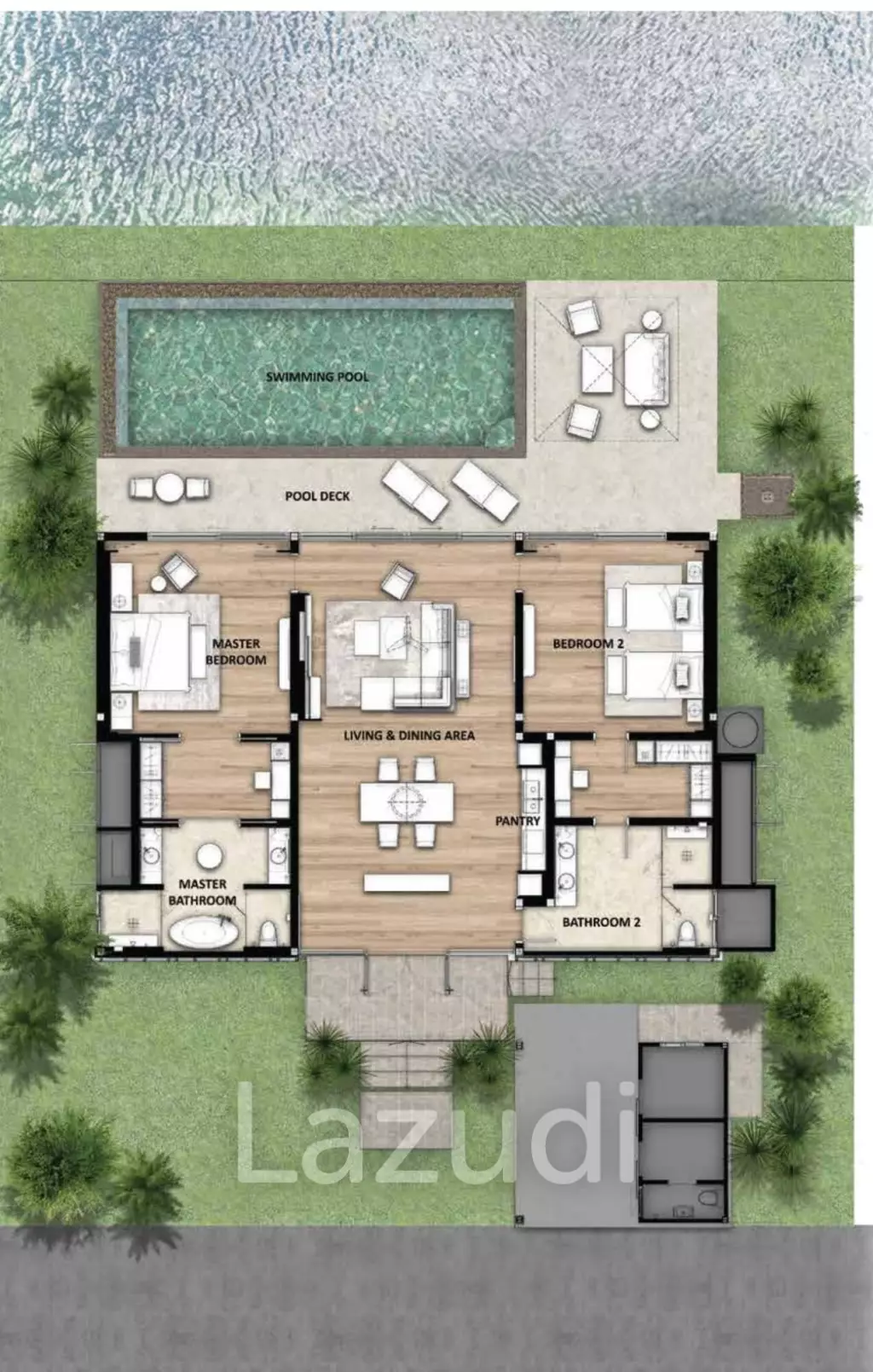 2 Bed 2 Bath 333 SQ.M Tri Vananda