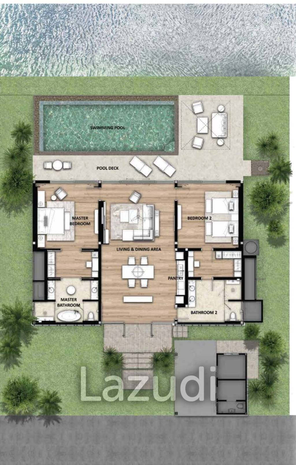 2 Bed 2 Bath 333 SQ.M Tri Vananda