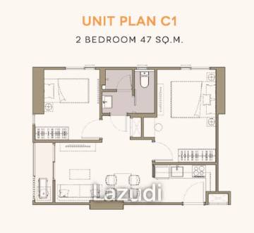 2 Beds 47SQ.M SQ.M At Maru Chula Condo