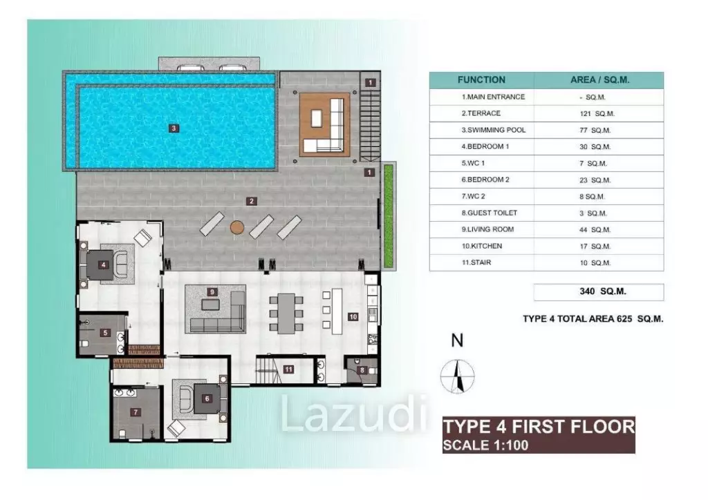 5-Bedroom Villa with Stunning Sea Views in Bophut Hills, Koh Samui
