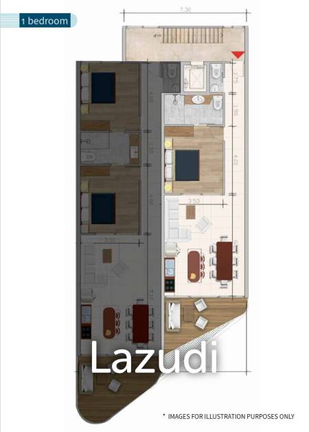 1-Bed Sea View Apartment at Beachside Luxury Residence