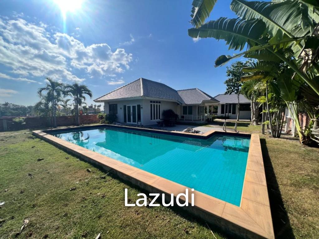 PALM HILLS HOMES : 4 Bed Pool Villa With Guest Villas On Golf Course with Lifetime Golf Membership