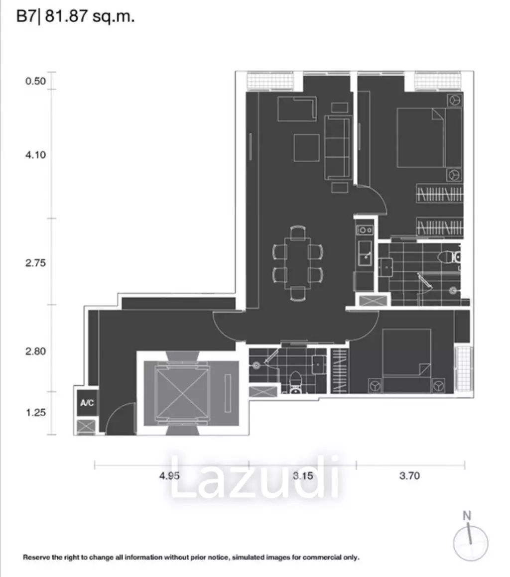 2 Bedroom 2 Bathroom 81 SQ.M Noble Ploenchit