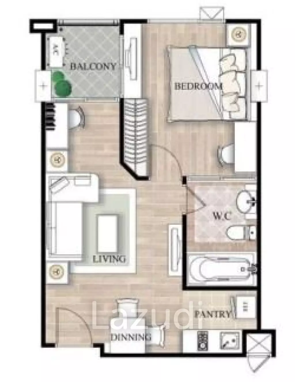 1 Bed 1 Bath 45 SQ.M The Address Sukhumvit 42
