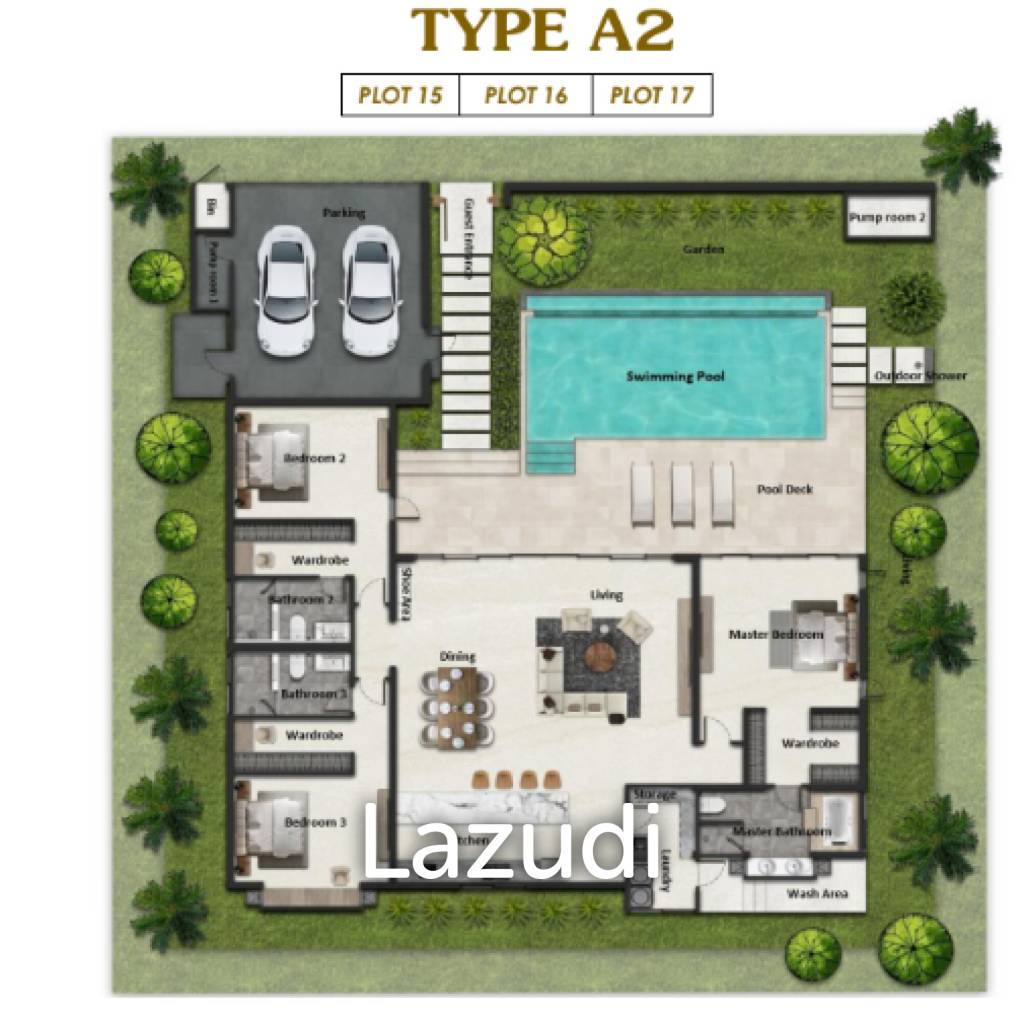 3 Bed 3 bath 350 SQ.M La Felice Exclusive Villa Hua Hin , Type A2