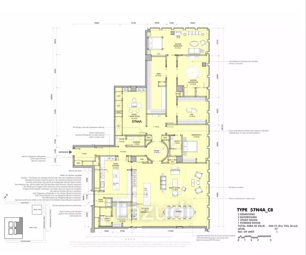 4 Bed 408 SQ.M The Ritz-Carlton Residences Bangkok