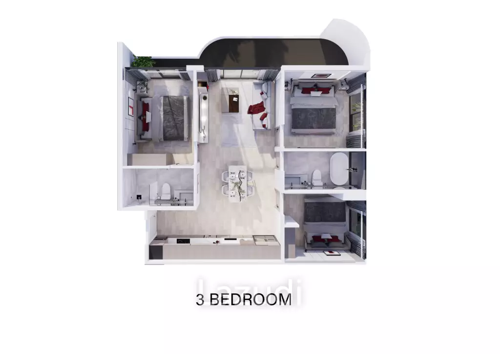 3 Bed 2 Bath 94 SQ.M Sirius Condominium
