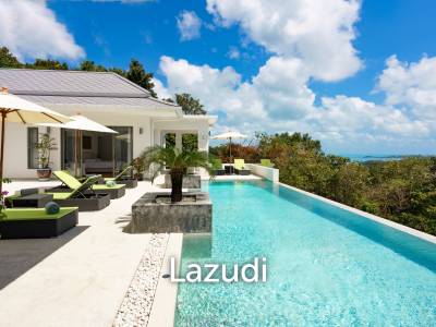 Hot Priced Sea View Villa with Large Pool Located in Bophut Hill