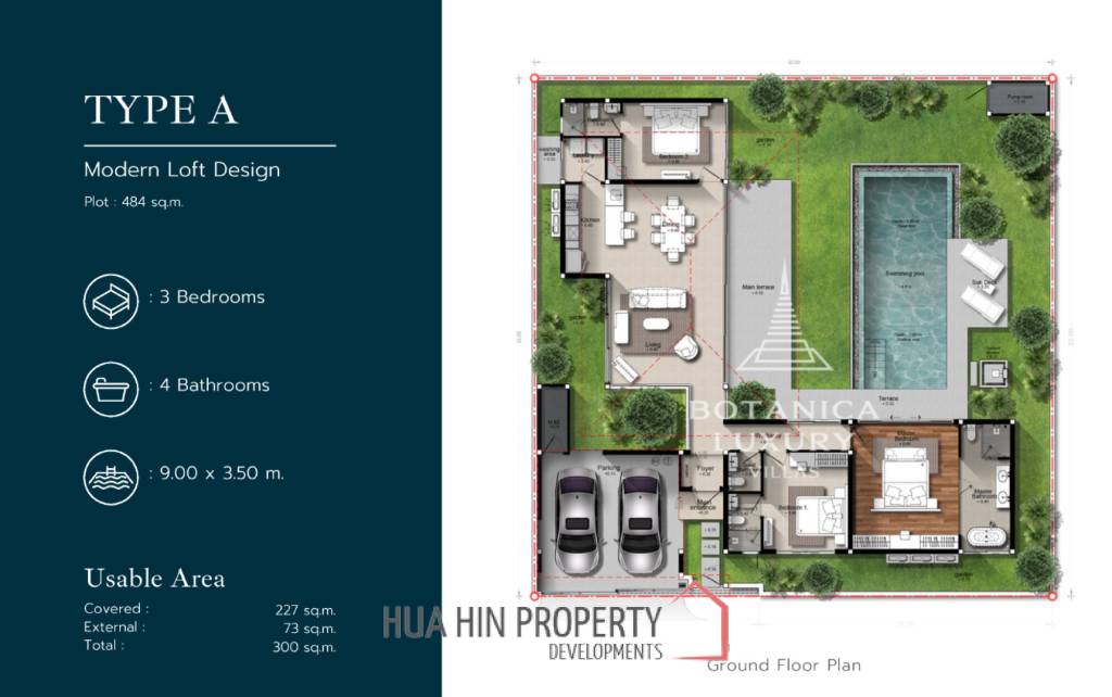 Hot Deal! 3 Bedroom-Luxury Villa with Pool in Botanica Hua Hin