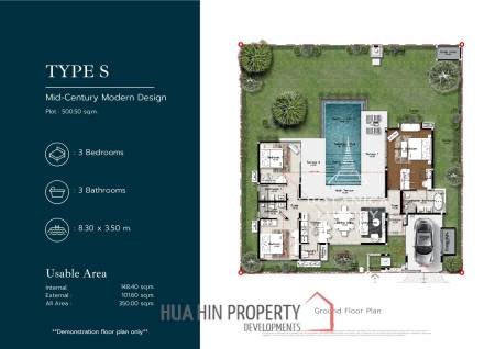 Hot Deal! 3 Bedroom-Luxury Villa with Pool in Botanica Hua Hin