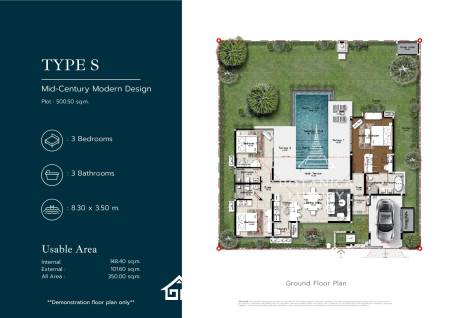 Вилла 500 кв.м. 3 Кровать 3 Ванна