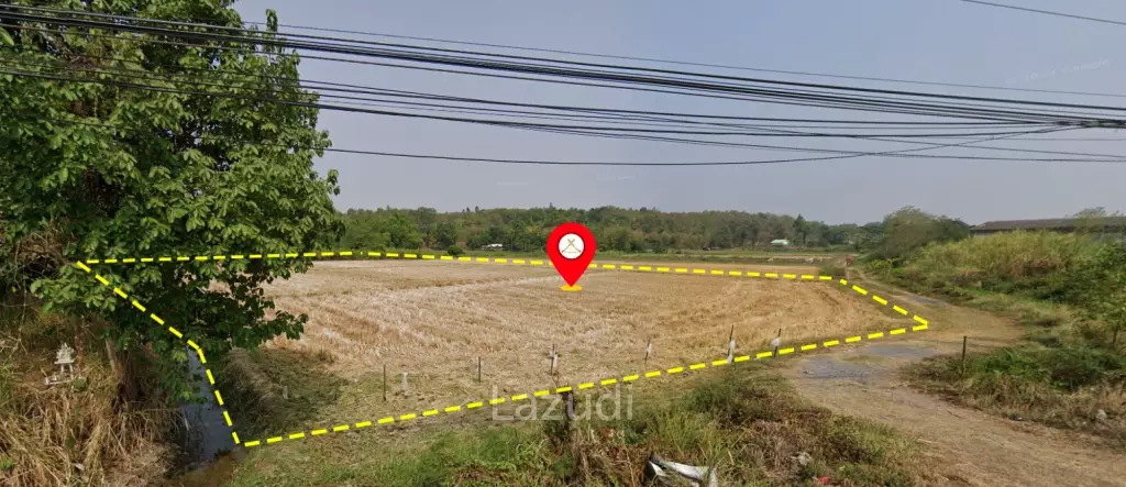 5 Rai Land For Sale next to the main road Mae Rim-Mae Taeng