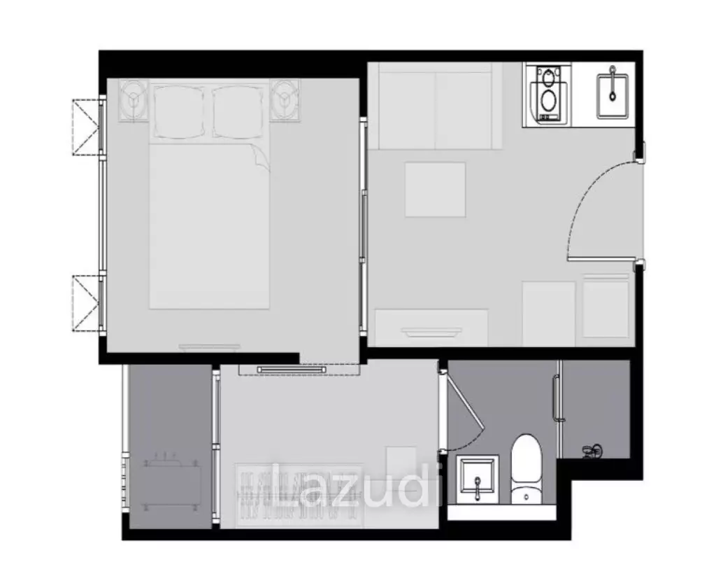1 Bed 1 Bath 28 SQ.M Life Rama 4 - Asoke