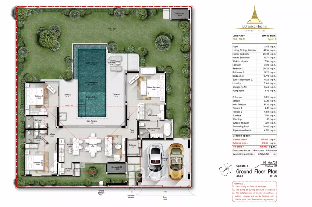 Hot Deal! 3-Bed Luxury Villa with Pool in Botanica Hua Hin