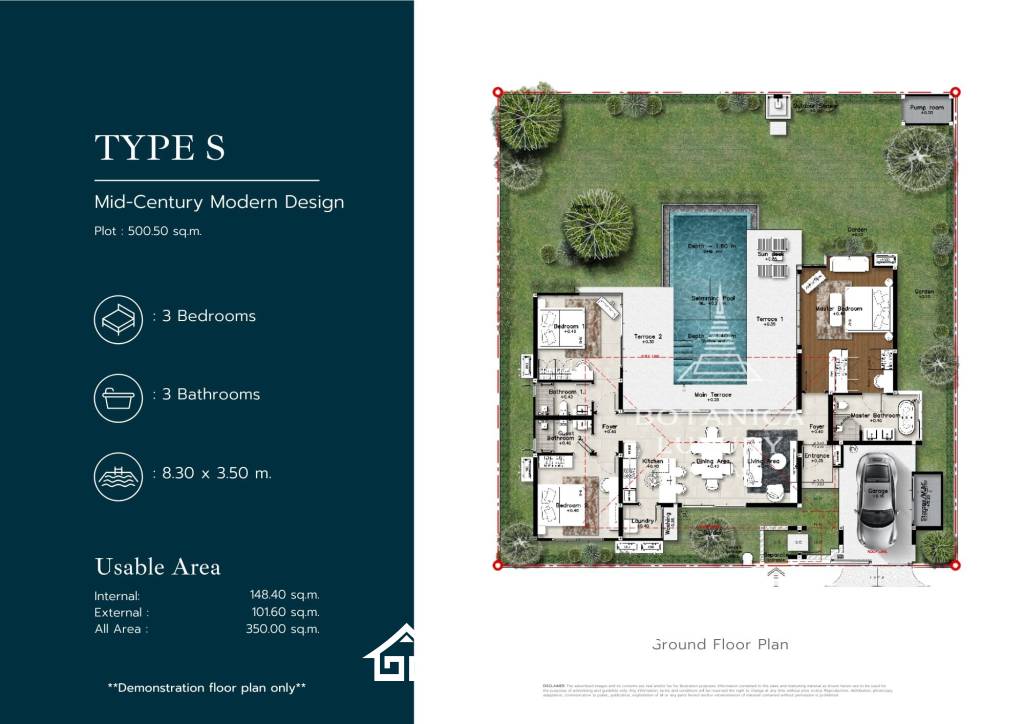 Вилла 500 кв.м. 3 Кровать 3 Ванна