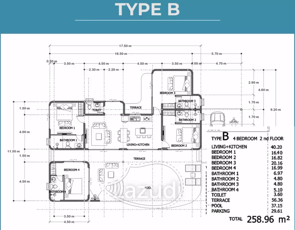 Spacious 4-Bed Villa 258.96 SQ.M at Lilawadi Village