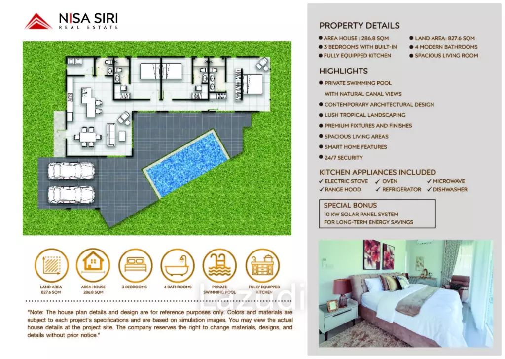 3 Beds 4 Baths 286.8 SQ.M Woodlands Residence