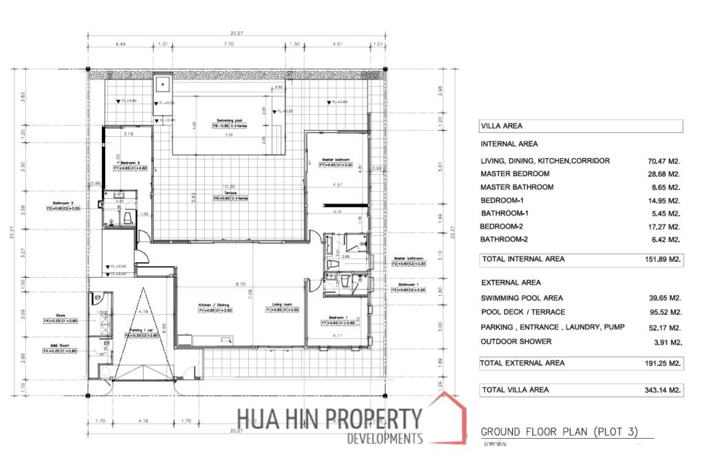 3 Bed 3 Bath 343.14 SQ.M La Felice Hua Hin