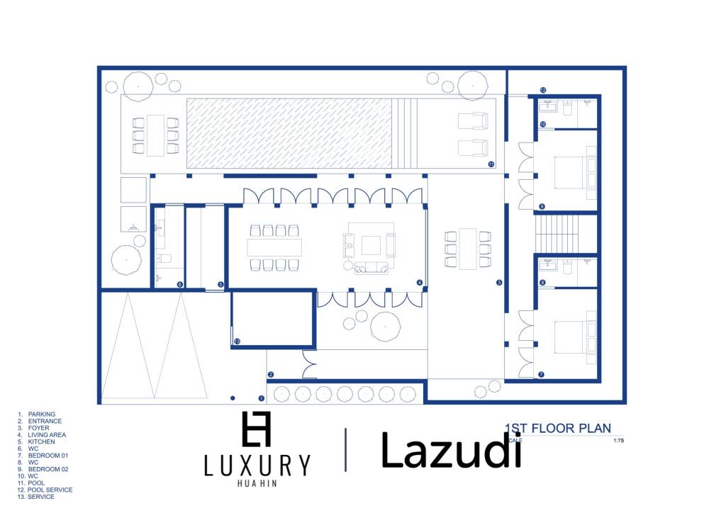 421 Kvm 5 Seng 6 Bad Villa for Salg