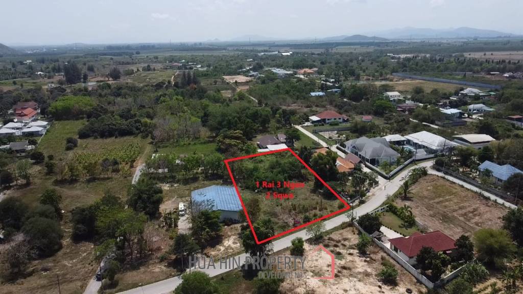 Affordable Freehold Land 1 Rai 3 Ngan 2 Sqwa in Hin Lek Fai Hua Hin