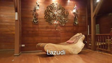 Beautiful Teak Wooden House with 1 Rai Land Near Mae Taeng