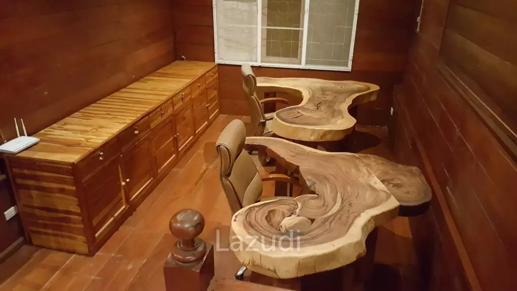 Beautiful Teak Wooden House with 1 Rai Land Near Mae Taeng