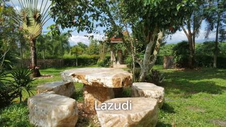 Beautiful Teak Wooden House with 1 Rai Land Near Mae Taeng