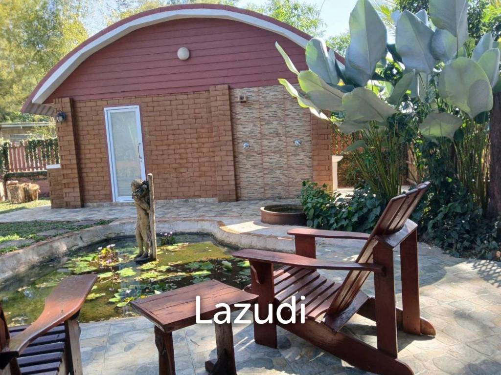 Beautiful Teak Wooden House with 1 Rai Land Near Mae Taeng