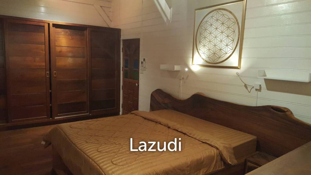 Beautiful Teak Wooden House with 1 Rai Land Near Mae Taeng