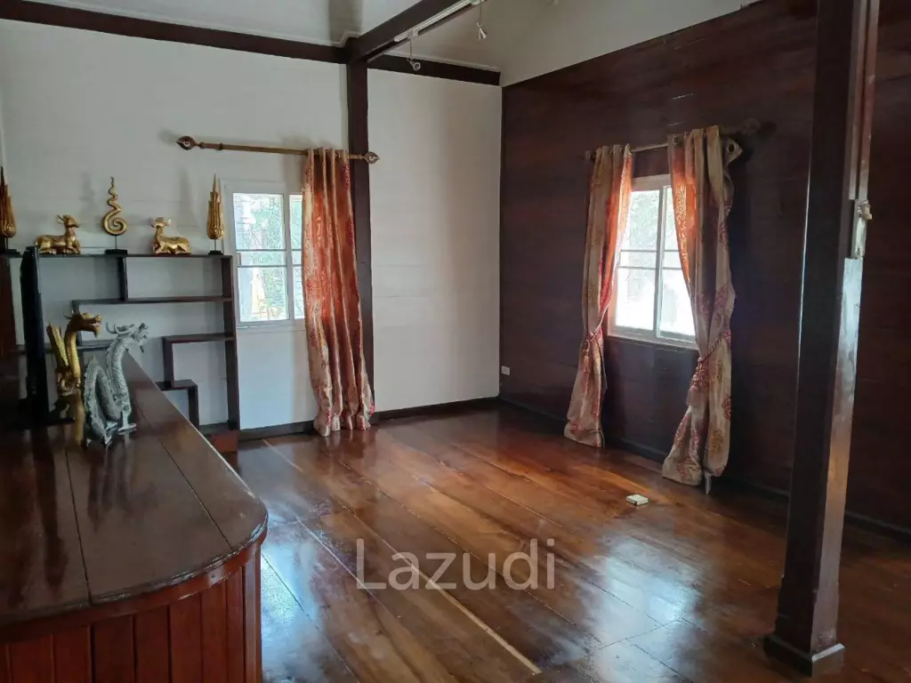 Beautiful Teak Wooden House with 1 Rai Land Near Mae Taeng