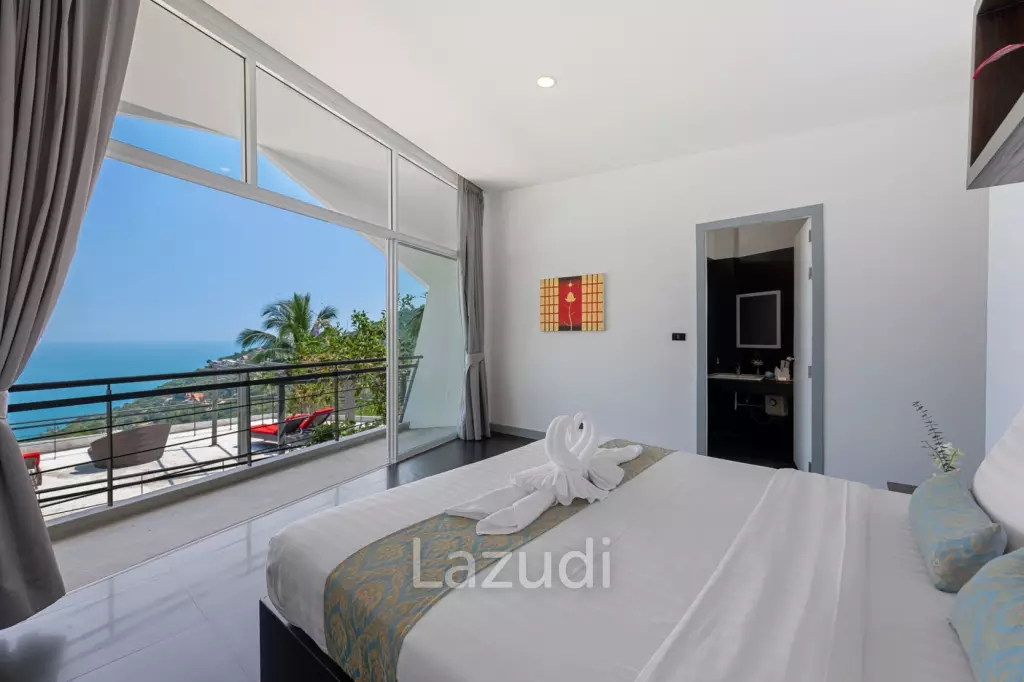 An Exquisite 11-Bedroom Hillside Villa with Ocean Views