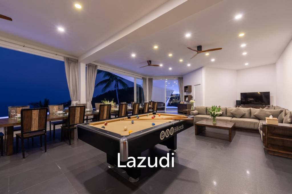 An Exquisite 11-Bedroom Hillside Villa with Ocean Views