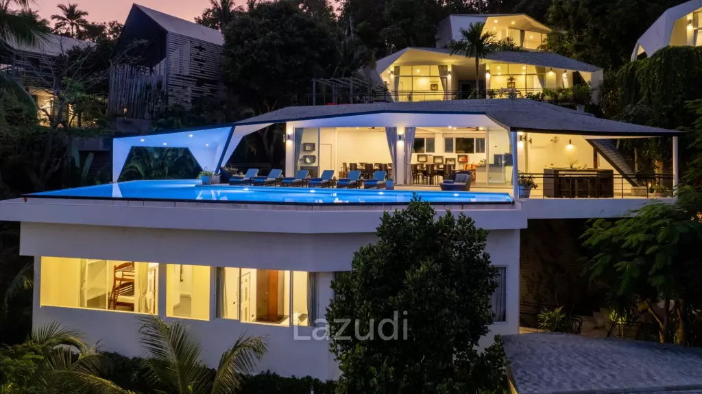 An Exquisite 11-Bedroom Hillside Villa with Ocean Views