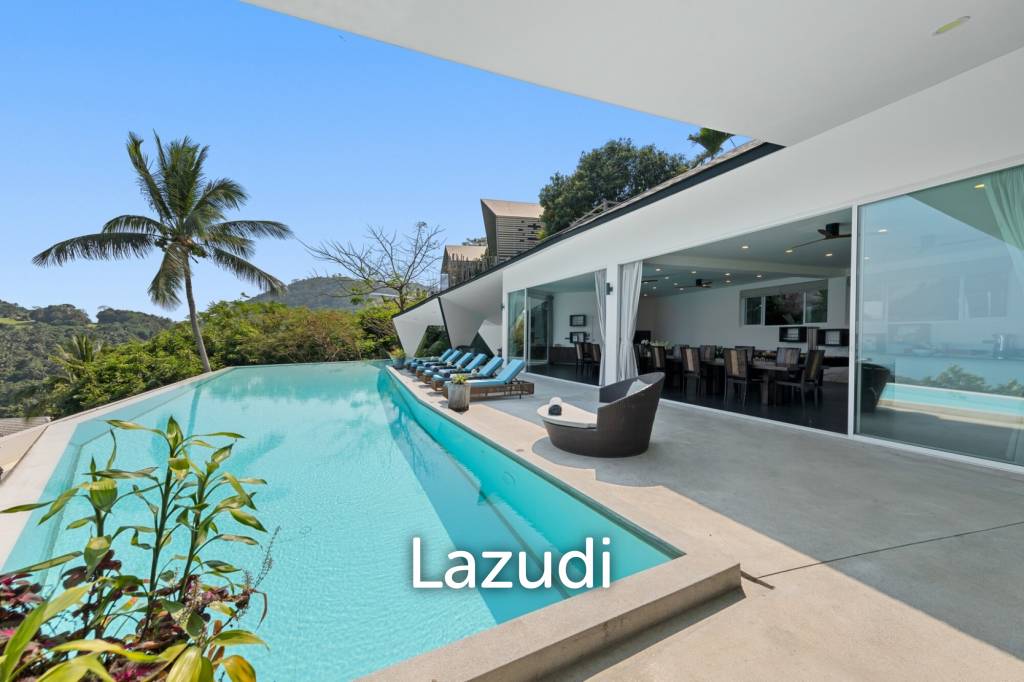 An Exquisite 11-Bedroom Hillside Villa with Ocean Views