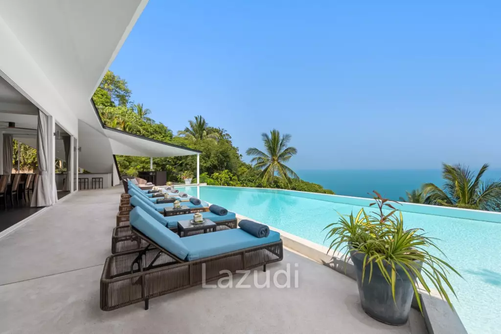 An Exquisite 11-Bedroom Hillside Villa with Ocean Views