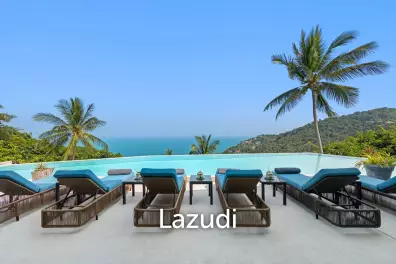 An Exquisite 11-Bedroom Hillside Villa with Ocean Views