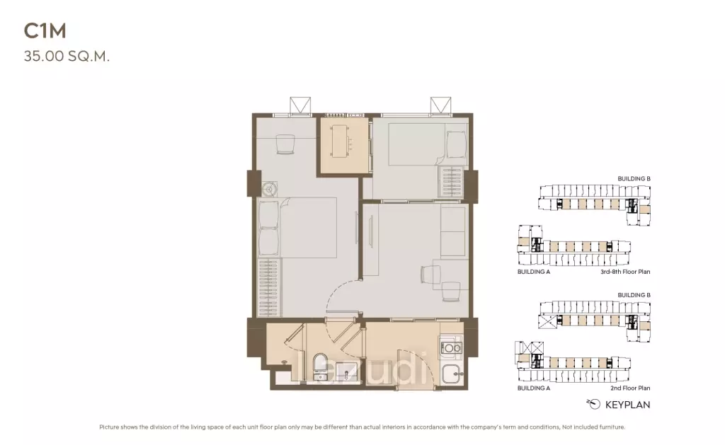 1 Bed Plus 35 SQ.M. Life Sathorn Narathiwas