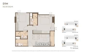 2 Bedrooms 52 SQ.M Life Sathorn-Narathiwas 22