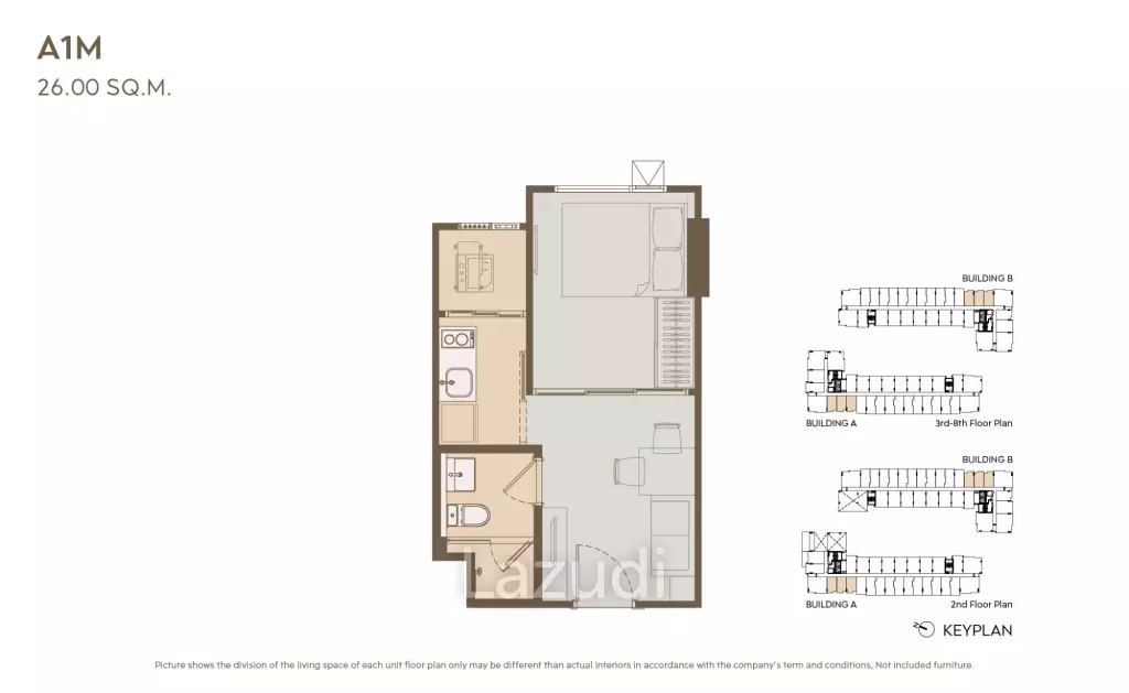1 Bedroom 26 SQ.M Life Sathorn Narathiwas 22