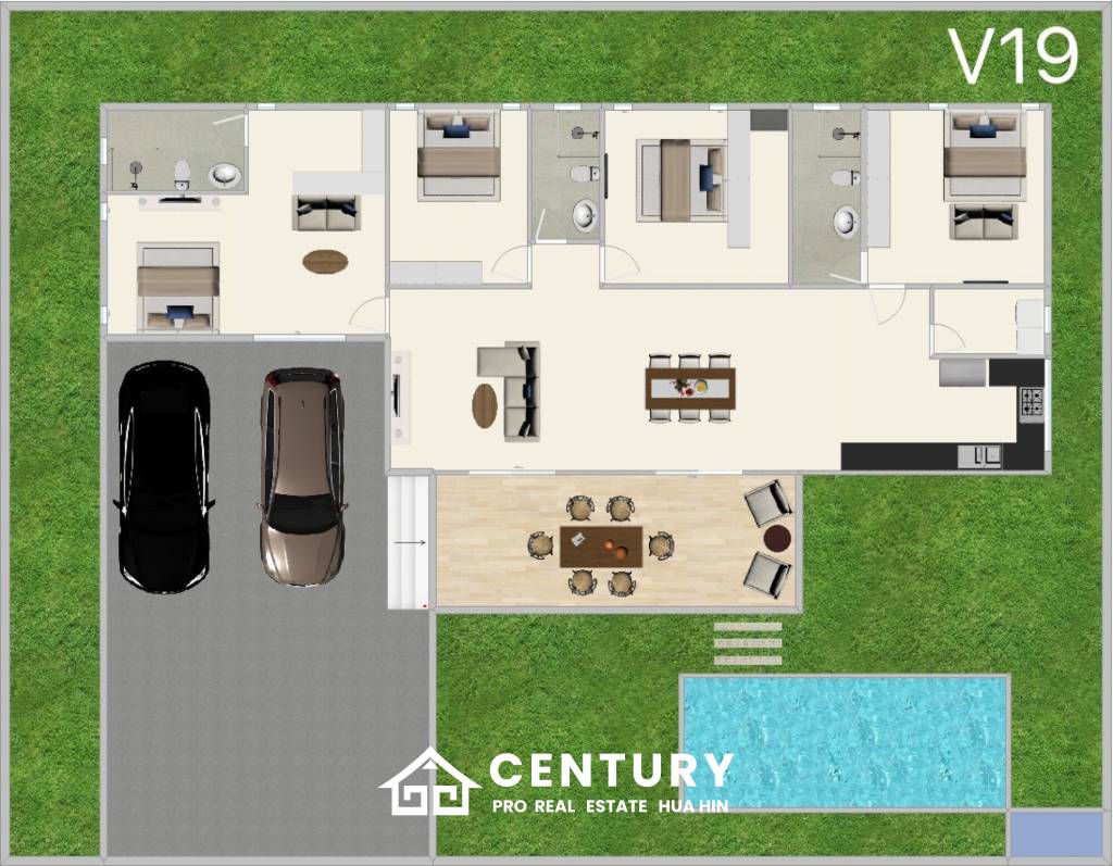 4 Beds 3 Baths 270 SQ.M Pavilion Ville