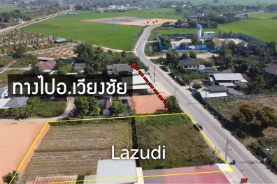 ขายที่ดิน 1 ไร่ 2 งานติดถนนหลักสำหรับทำธุรกิจหรือสร้างบ้าน