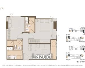 2 Bedrooms 52 SQ.M Life Sathorn-Narathiwas 22